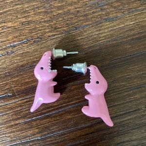 Cute Dino T-Rex Bite Stud Earrings